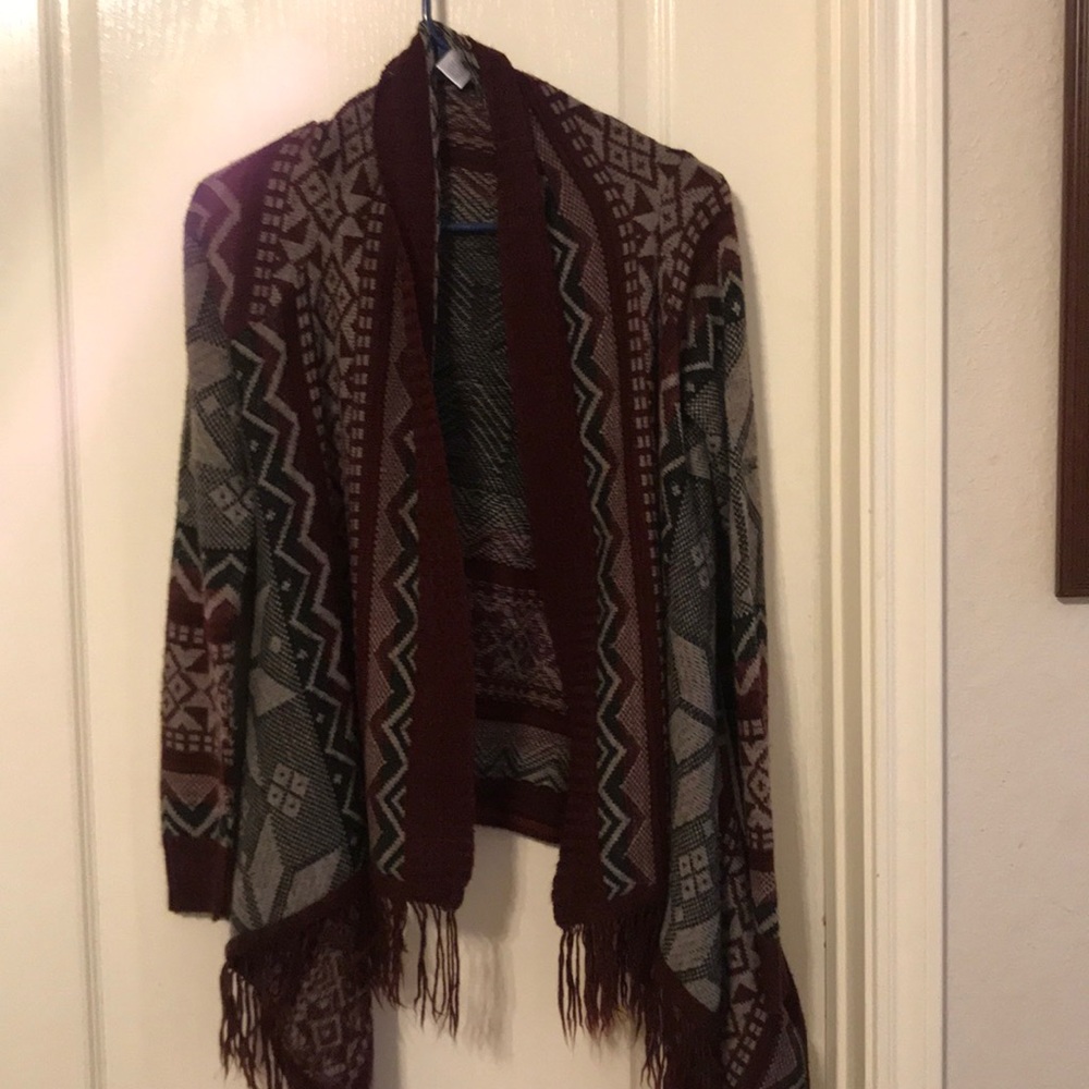 Maroon cardigan